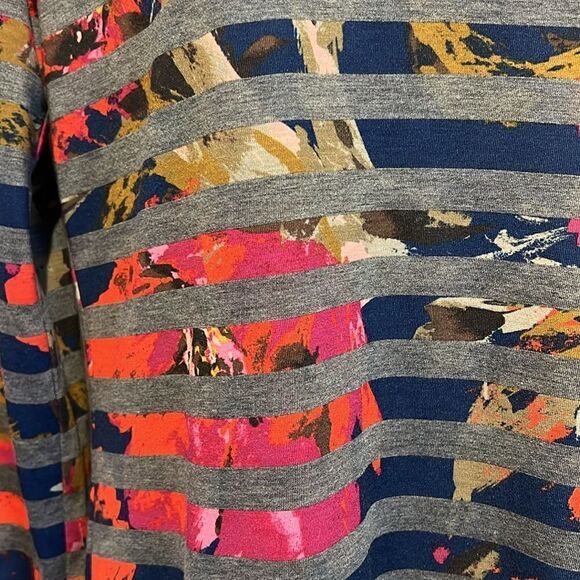 Trina‎ Turk Milana Floral Stripe Long Sleeve Lined Dress Size M - Picture 5 of 12